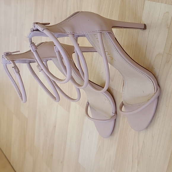 LILIANA Nude Gladiator High Heels Size 8 - Picture 1 of 8